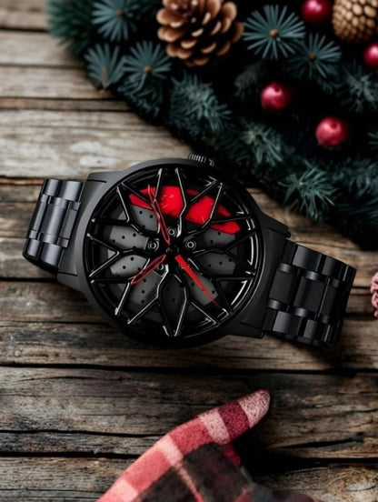 New High Quality Original Men Luck Flywheel Waterproof Quartz Watch